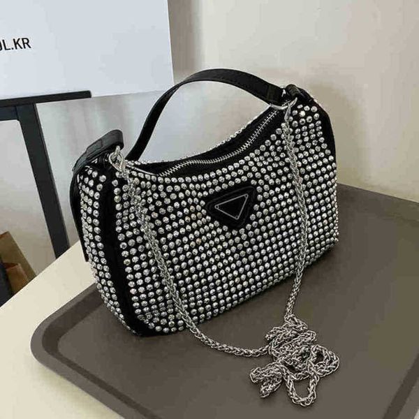 

luxury handbag this year's popular bright diamond summer hand net red one armpit small squarehigh