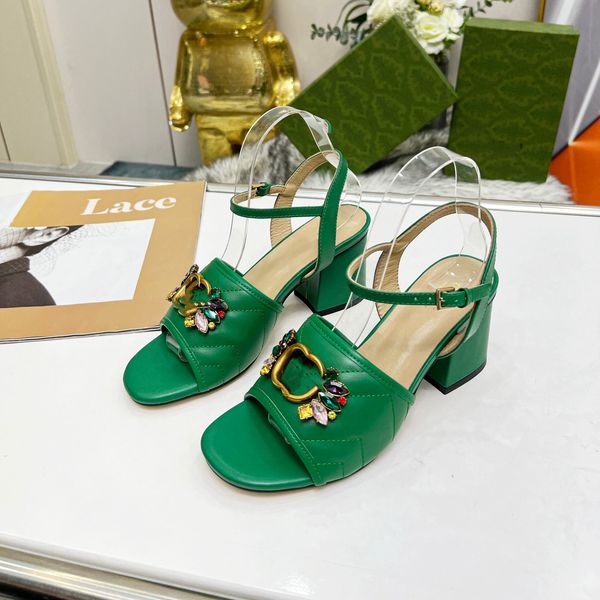 

2023 heels sandals luxurys designers fashion ggity heel women shoes dress shoe summer ladies slipers g7a, Black