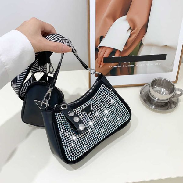 

luxury handbag net red three in small women new wide strap versatile one shoulder crossbody underarm baghigh