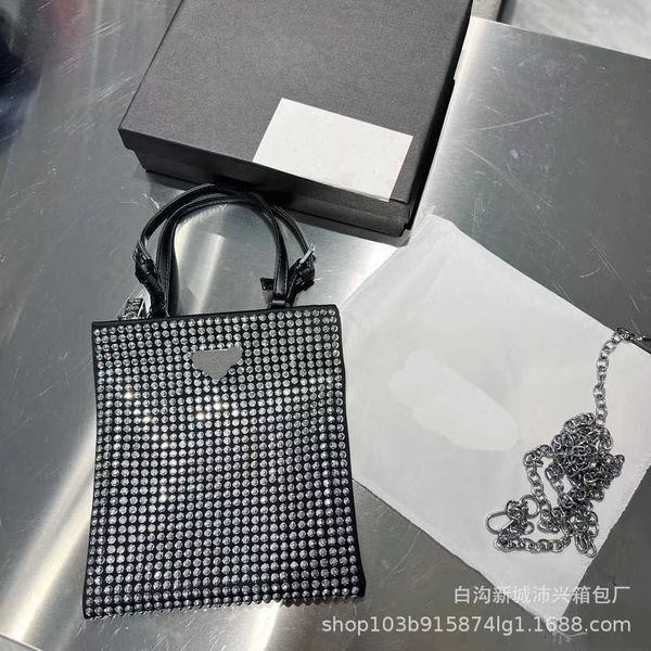 

luxury fashion bag net red new full water diamond mini shopping single shoulder messenger portable chain women's bounty square tidehigh