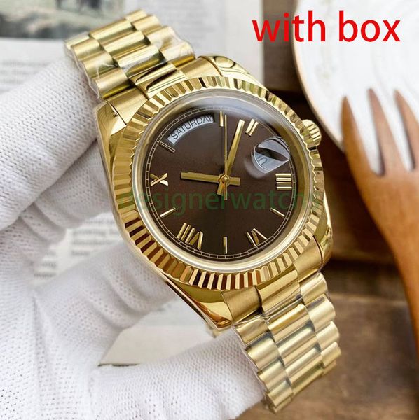 

watch for men luxury business designer automatic movement mechanical watch stainless steel strap watch for womens can add waterproof sapphir, Slivery;brown