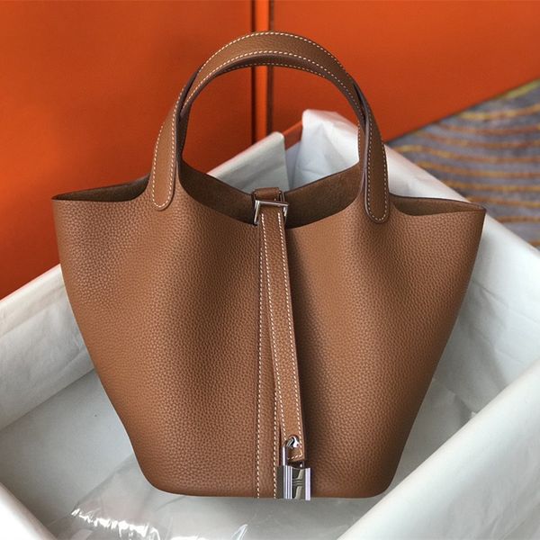 

9a designer bags picotin handbag lock bag food basket bucket bag 2023 new fashion classic women's bag luxury custom made handmade wax t