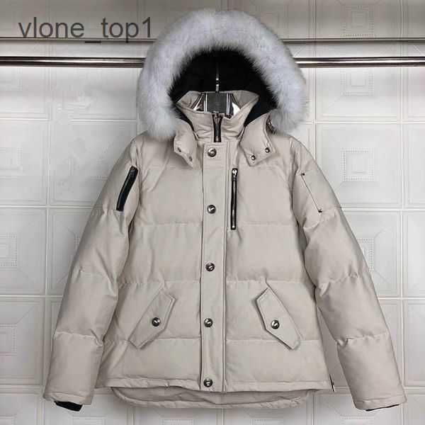 

1 to 1 mens down jackets moose parka winter waterproof cloth men wolf fur wyndham jacket hooded fourrure outwear raccoon furs warm knuck coa, Black