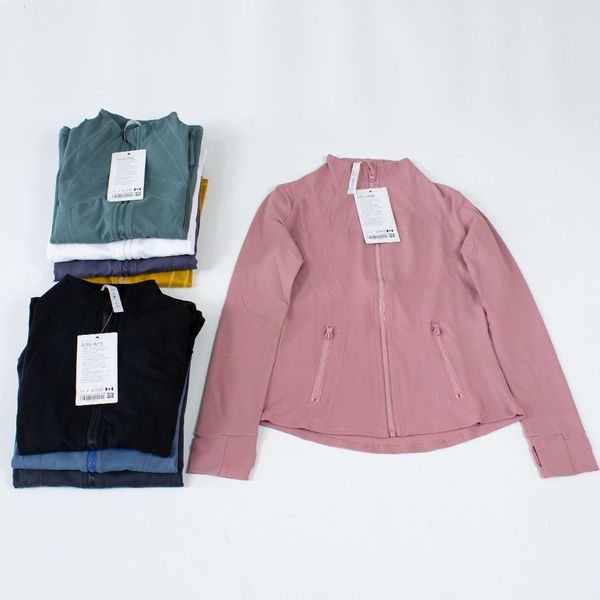 

ll-154 fitness wear cardigan womens sportswear yoga outfits outer jackets outdoor apparel casual running gym exercise long sleeve zipper br