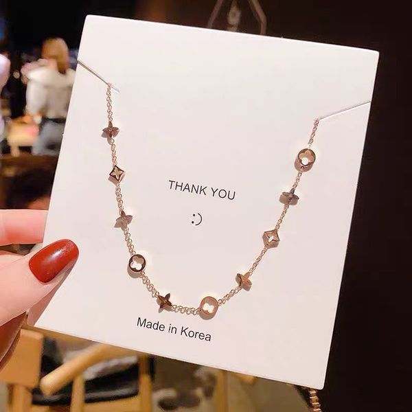 

popular design gold clover pendant necklace for women gift, Silver