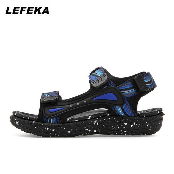 

sandals lefeka new summer children sandals outdoor boys beach shoes lightweight soft comfortable sports sandal for little and big kids z0225, Black;red