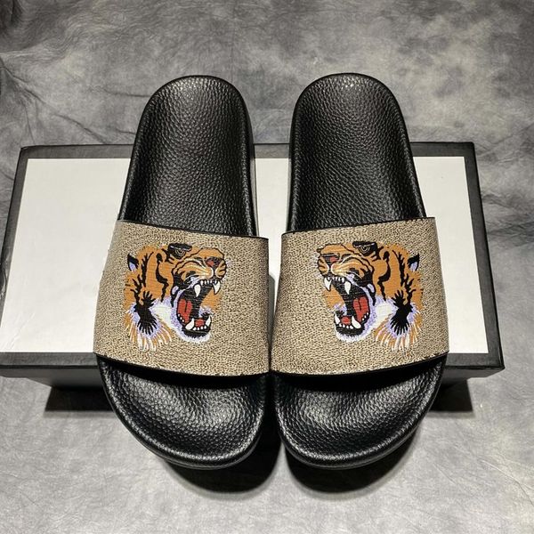 

stylish slippers shoes tigers fashion classics slides sandals men women shoe tiger cat design summer huaraches bagand260w, Black