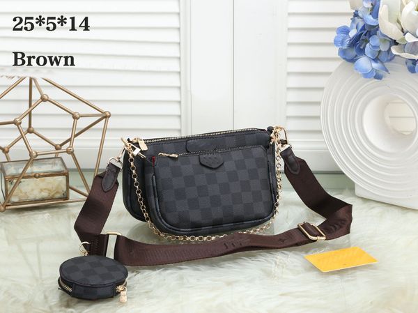 

cross body 3 set designer luxury brand bag classic brand splicing pu shoulder bag all-match commuting chain party armpit bag multi pochette
