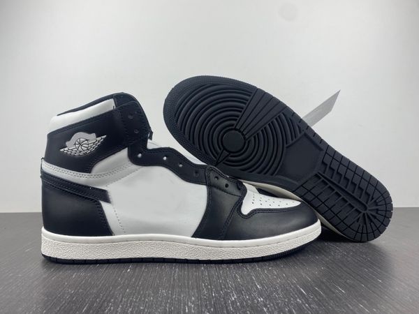 

2023 authentic basketball shoes 1 1s 85 hi panda bq4422-001 high sports sneakers outdoor white summit black trainers for mens with original, Red;white