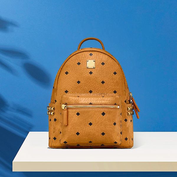 

luxury 5a quality mc genuine leather fashion backpack handbag shoulder bag designer messenger for women men back pack backpacks school class