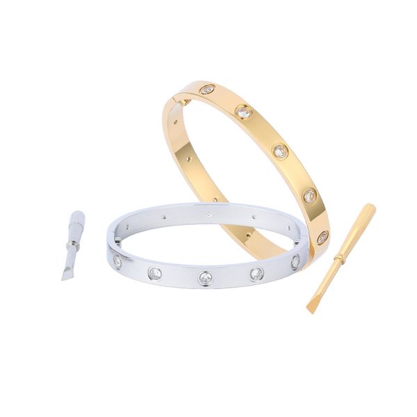 

love bracelets carti bracelet screw bangle mens stainless steel braclets armband mama silver bangles rose braclet pulsera oro mujer braccial, Black