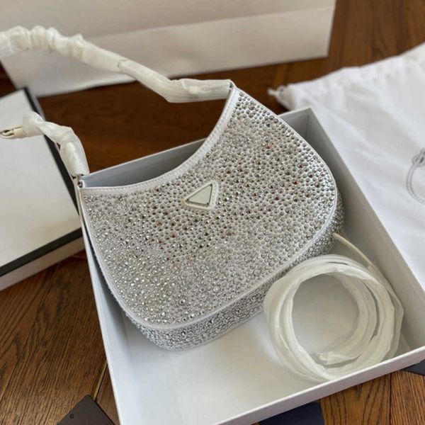 

luxury fashion bag full drill cleo armpit hobo new jinchen portable half moon single shoulder banquet baghigh