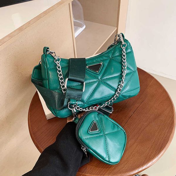 

luxury fashion bag casual child mother diamond lattice chain shoulder solid color foreign style new embroidered thread cross body smallhigh