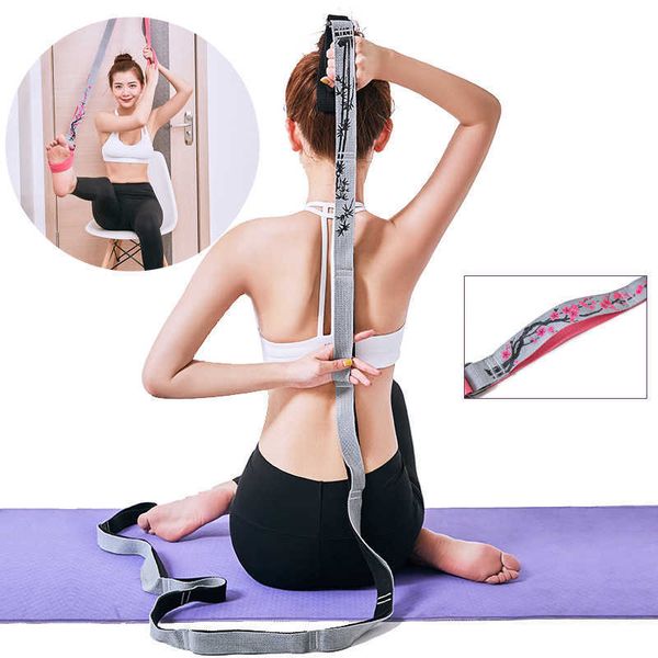 

yoga stripes quality yoga stretch strap chinese style print color training waist leg yoga extend beltsdaisy chain ropeideal fitness auxilia
