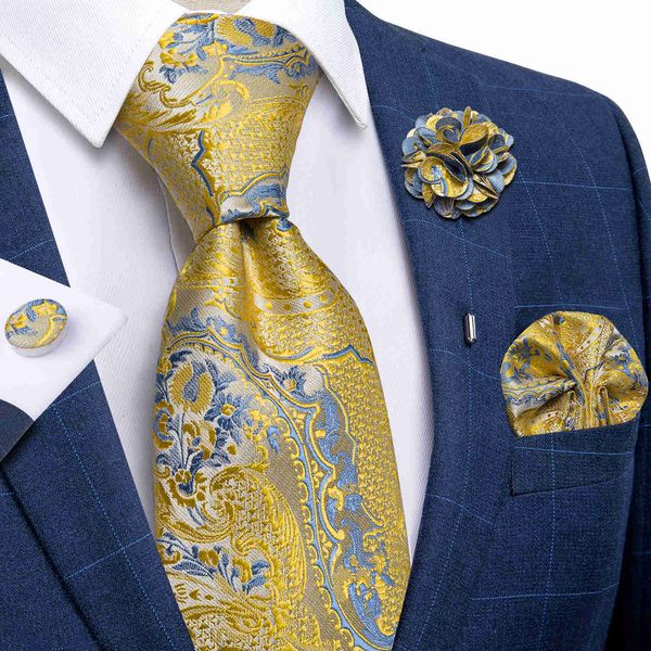 

neck ties gold blue paisley ties for men wedding accessories 8cm wide 100 silk men's neck tie handkerchief cufflinks set with brooch pi, Blue;purple