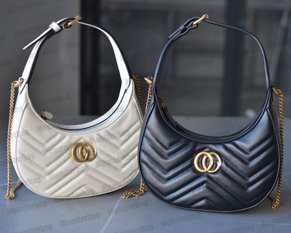 

marmont half moon shaped mini bag crossbody bag shoulder handbag with straps ophidia women designer luxury lady quilted messenger tote purse