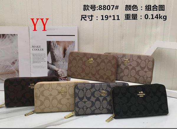 

2022 fashion designer women's long purse women's purse discount original box card holder women's handbag, Red;black