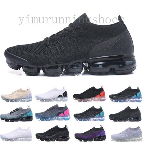 

2021 knit 2 0 fly men women running shoes volt multicolor triple black white be true red orbit mens trainers sneakers size 36-452482