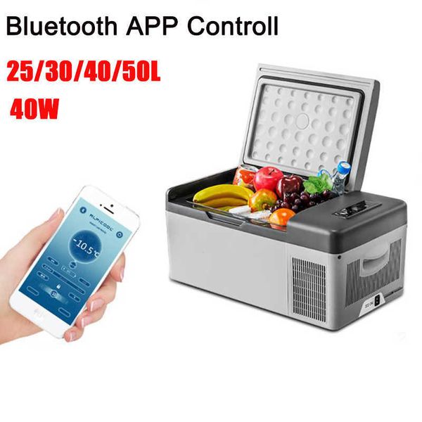 

dc12v/24v/ac110-240v car home mini refrigerator portable 25 to 50l drink er cooler outdoor picnic food cooling fridge r230225