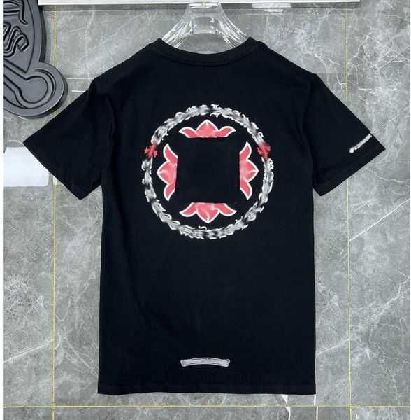 

fashion mens classic t shirts brand t-shirts ch white short sweater casual embossed letter horseshoe sanskrit cross pattern designers 2 limj, White;black