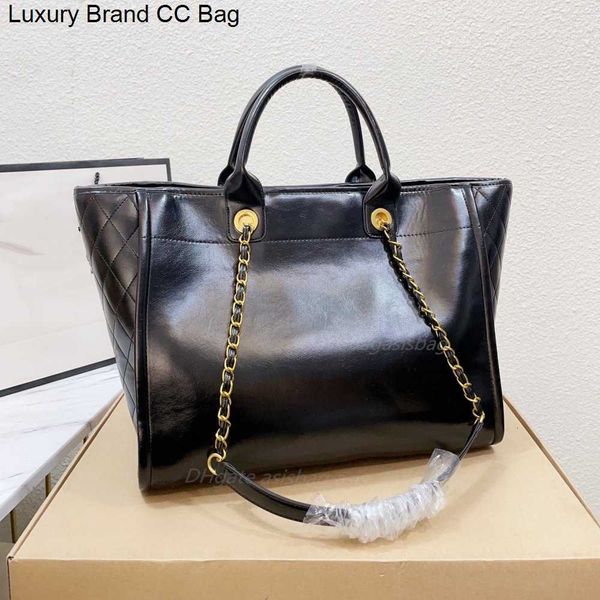

cc totes luxury designer tote bags genuine leather black handbags large shoulder totes with chain strap crossbody shopping bags designer for