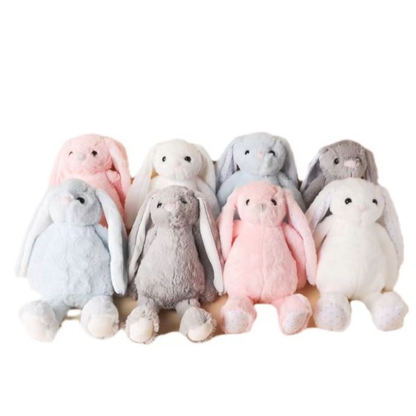 

cross-border popular easter fashion accessories rabbit plush long-eared rabbit doll ornaments, Silver