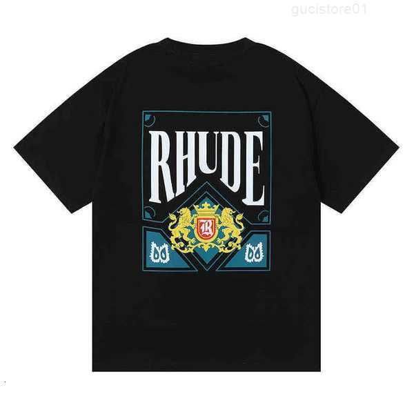 

men's t shirts summer american fashion rhude card playing printed women's short sleeve t shirt 2aayh, White;black