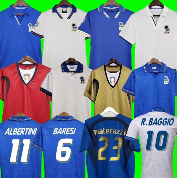 

1982 italys retro soccer jersey 1990 1996 1998 2000 home football 1994 maldini baggio donadoni schillaci totti del piero 2006 pirlo inzaghi, Black;yellow