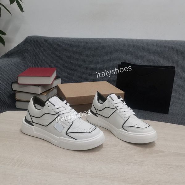 

luxury designer trainers sneakers shoes low flat print white black leather trainers sneakers size35-46