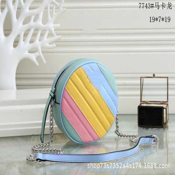 

luxury fashion bag new shoulder macaron small round crossbody advanced women's baghigh