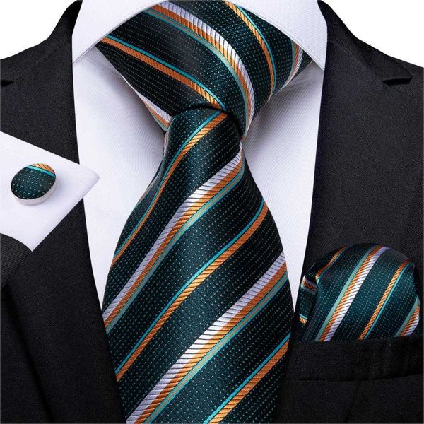

neck ties fashion men tie green gold striped silk wedding tie for men hanky cufflink gift tie set dibangu novelty design business mj7301 j23, Blue;purple