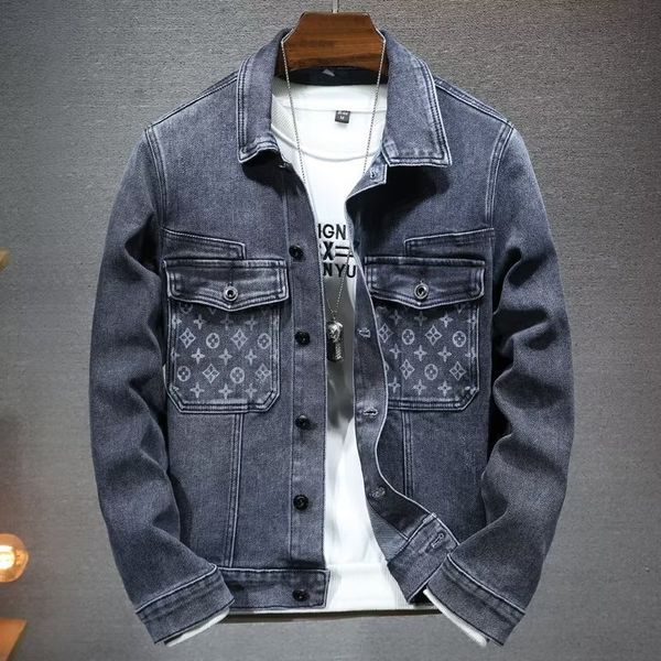 

denim coats spring autumn men's cardigan y2k jackets for men slim fit men warm outerwear jackets clothes male coat roupas masculinas, Black;brown