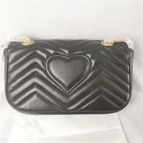 

2023 new shoulder bag wave pattern love one shoulder diagonal cross mini women's star same double chain baghigh