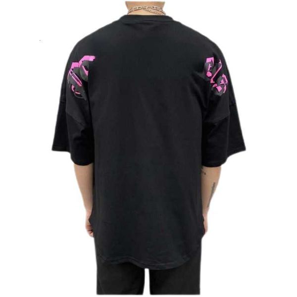 

men's t shirts tshirt palms palmangel city designer limited inkjet graffiti letter printing women's sailboat short-sleeved casual, White;black