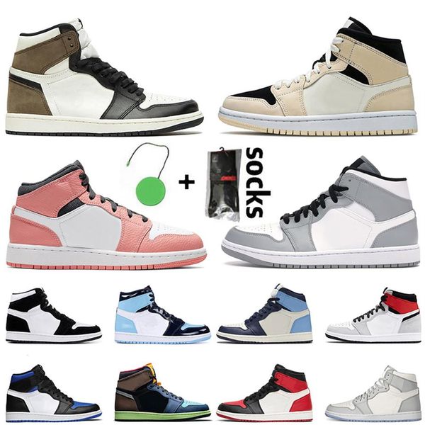 

2021 mid barely orange men womens jumpman 1s basketball shoes high gs 1 sneakers trainers digital pink light smoke grey bio hack q313k
