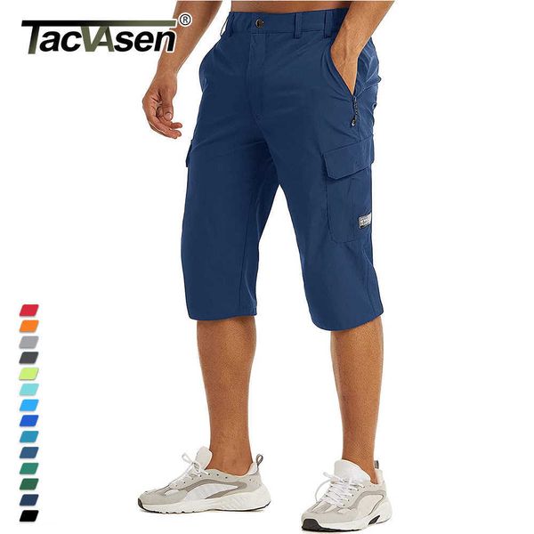 

men's shorts tacvasen summer quick dry 3/4 capri pants men's casual mult-pocket lightweight shorts outdoor hiking tactical cargo n, White;black