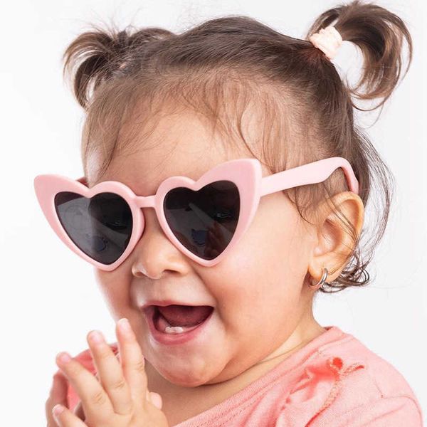 

new fashion children's love sunglasses for men and women baby lovely sunglasses baby cute glasses, White;black