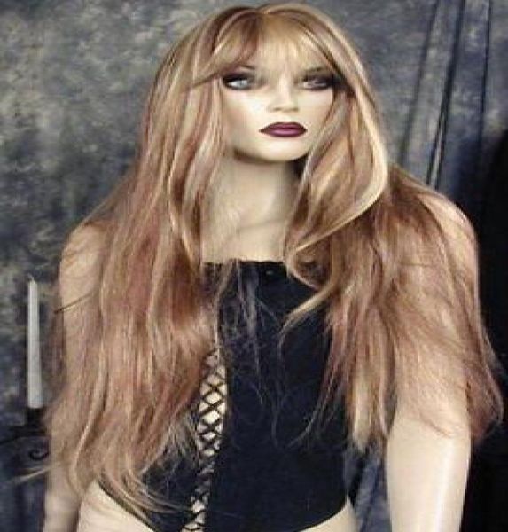 

new elegant blonde wigs long wavy wigs hair0123456783889344, Black;brown