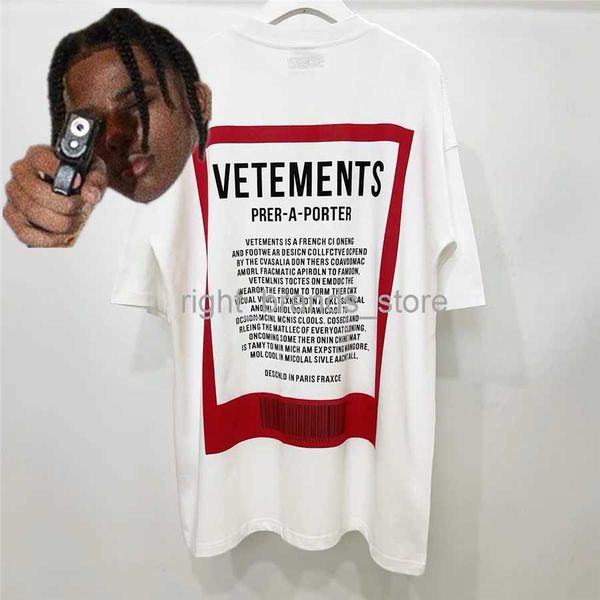 

men's t-shirts kaus patch merah vetement kaus gambar cetak tanda besar belakang wanita pria atasan vtm longgar pakaian pria0225v23, White;black