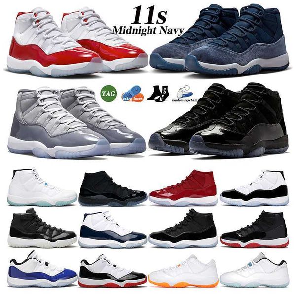 

11 11s low men women basketball shoes cool greys cherry midnight navy velvet jubilee bred concord space jam gamma blue pure violet sports