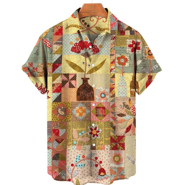 

men's casual shirts summer 3d vintage print style short sleeve 2023 hawaiian boy oversized holiday seaside travel 5xl 230224, White;black