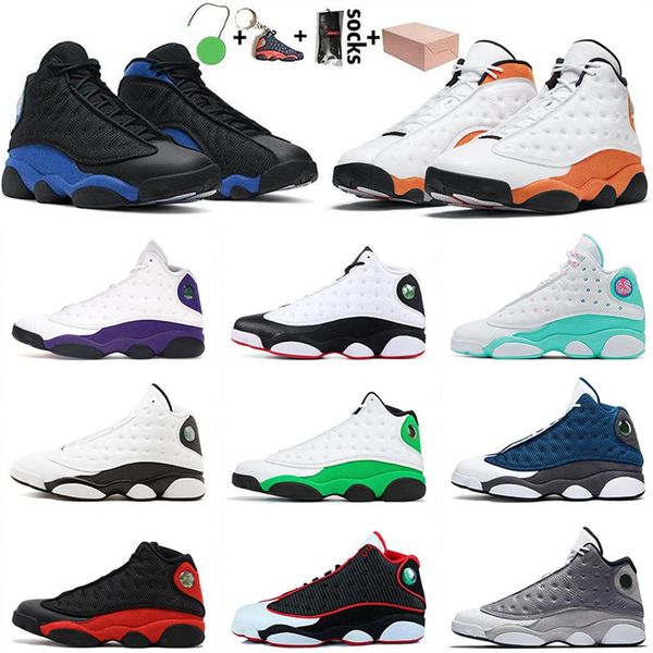 

2021 with box jumpman 13 starfish 13s mens basketball shoes retro dmp black cat red flint hyper royal reflection sneakers sports t290k