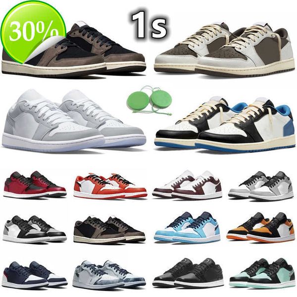 

1 1s mens basketball shoes sneaker reverse dark mocha fragment wolf grey white camo diamond paint drip black cyber unc shadow toe men women