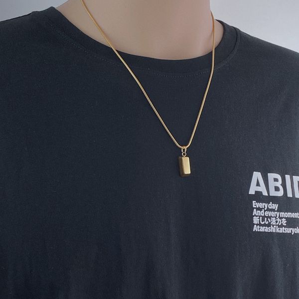 

high end fashion pendant necklaces men and women hip hop necklace never fade titanium steel necklace pendant designer jewelry christmas vale, Silver