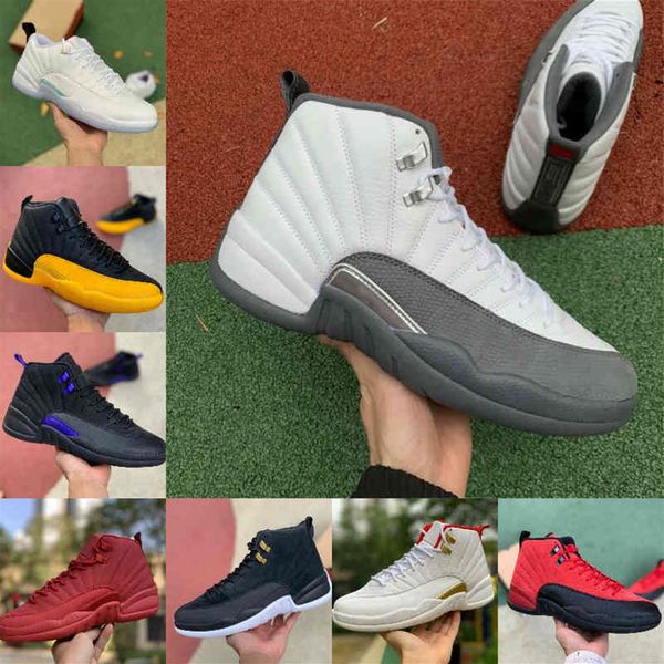 

low easter 12 12s mens basketball shoes utility grind ovo white reverse flu game ii black university gold white dark g237c