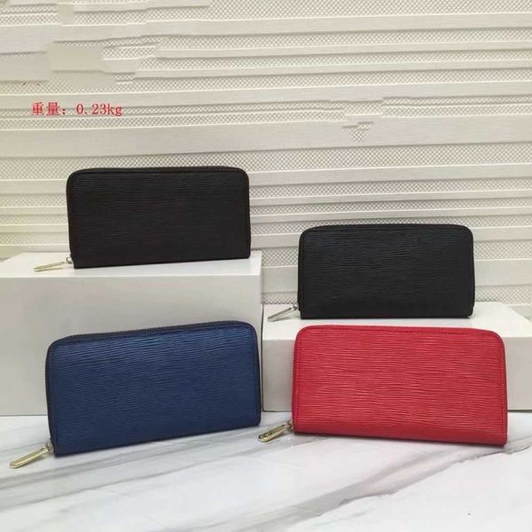 

80% 2023 luxury water ripple solid color medium horizontal square single pull wallet card 60017high quality