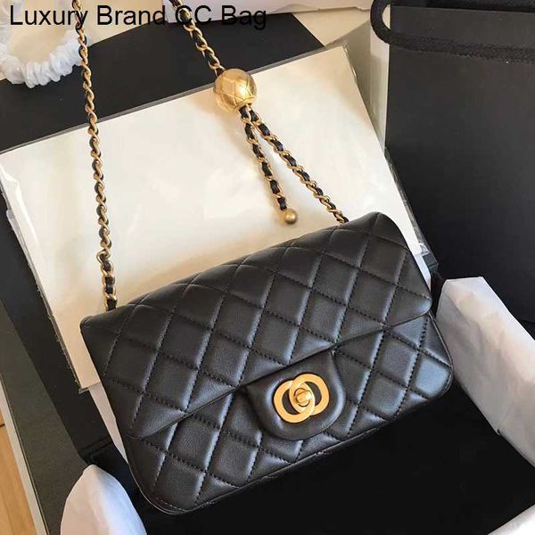 

cc cross body designer shoulder bag classic plaid flap cf caviar handbag gold chain lambskin leather cc bag solid color quilted lady messeng