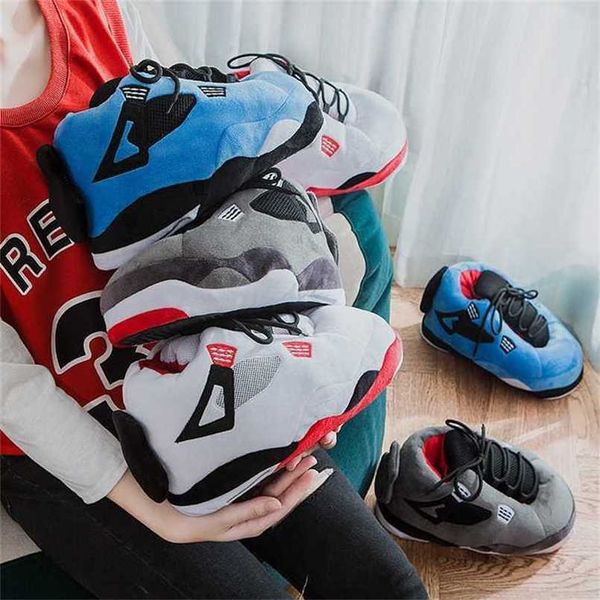 

winter warm slippers women cute home slippers  sneakers men house floor cotton shoes woman eu 35-44 plush sliders y08044cnh, Black