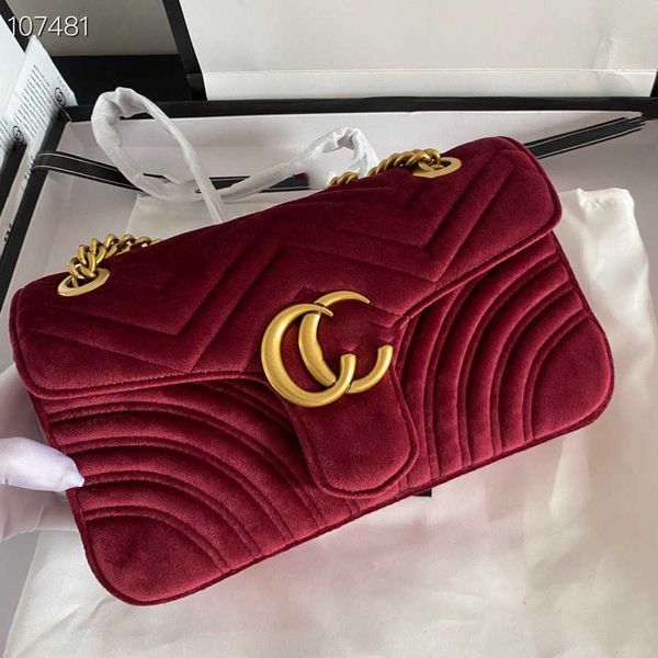 

70% 2023 new shoulder bag velvet chain women's new net red in autumn andhigh