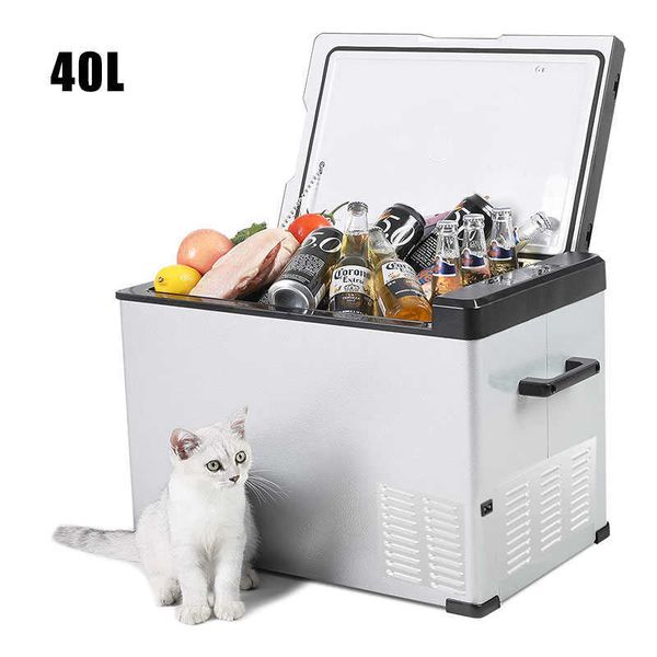 

40l refrigerator protable mini fridge compressor bluetooth app control 12v car home dual-use er cooler for food drink r230225